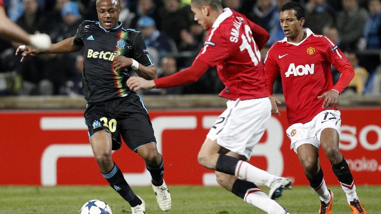Na prvi tekmi na Velodromu sta Man United in Marseille igrala 0:0. (Foto: Reuter