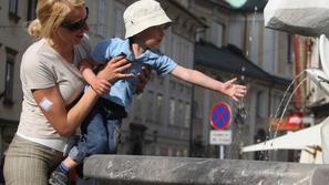 Vročina v Ljubljani.