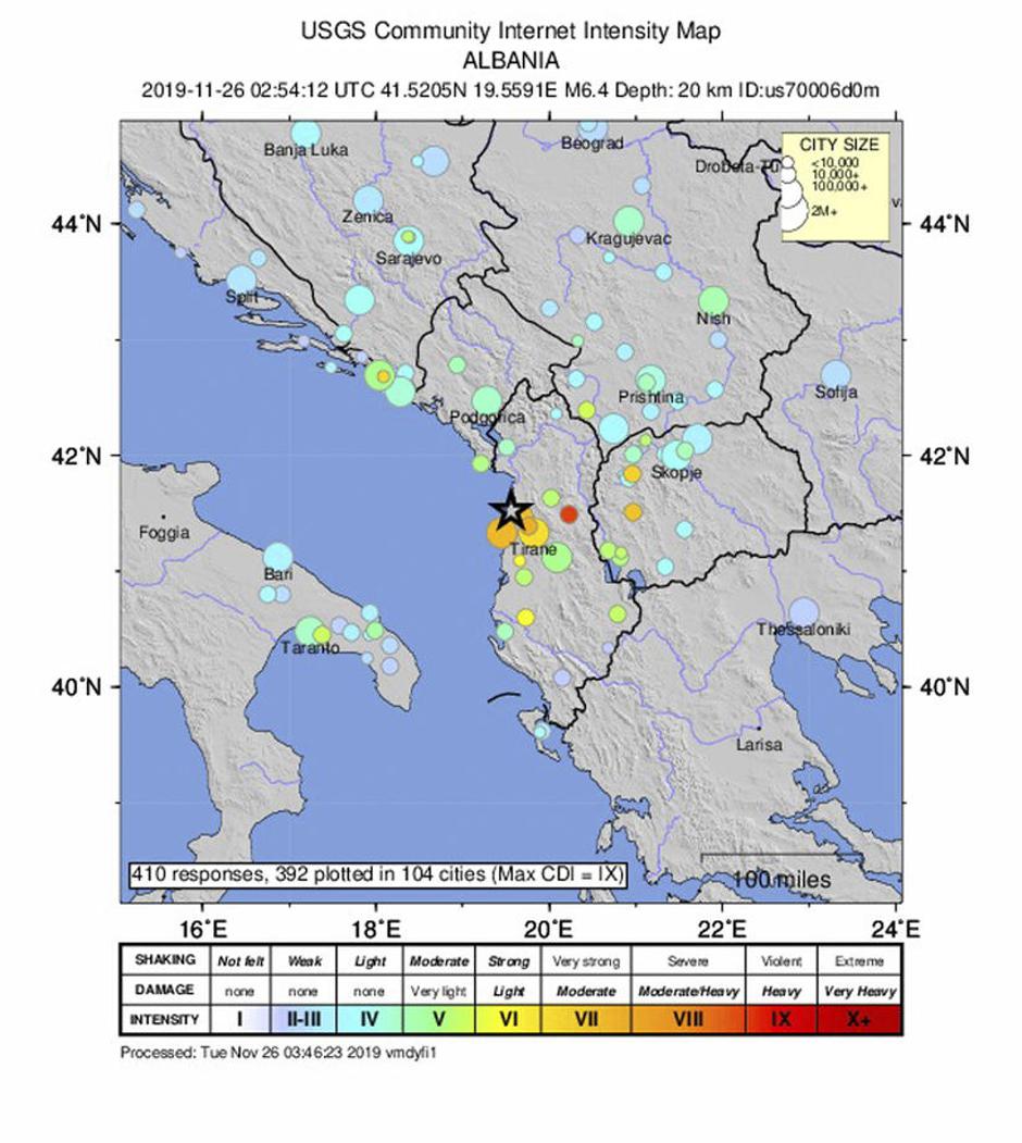 Potres v Albaniji | Avtor: Profimedia