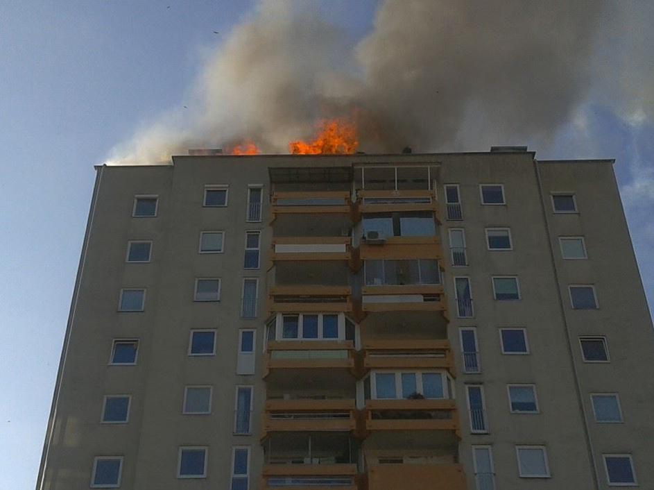 požar stolpnica Domžale