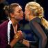 Caroline Wozniacki Vera Zvonareva Zvonarjova poljub
