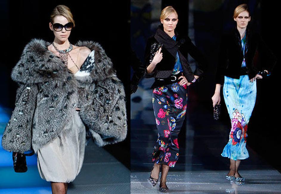 Giorgio Armani je navdušil z eleganco in prefinjenostjo.