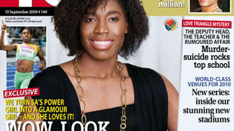 Caster Semenya se je proti obtožbam, da je moški, borila s slikanjem v zelo žens