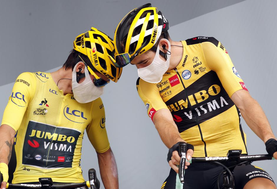 Wout Van Aert in Primož Roglič | Avtor: Epa