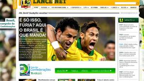 Lancenet Lance! naslovnica Neymar Fred Brazilija Španija finale