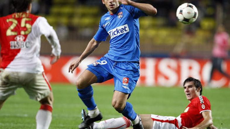 Brazilec Fred je Lyonu prinesel zmago proti Monacu.