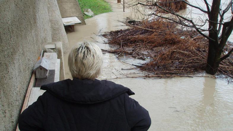 Sonja Zupanec ob vsakem porastu Save zaskrbljeno opazuje poplavljanje in spodjea