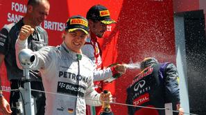 Rosberg Webber Alonso Silverstone VN velika nagrada Velike Britanije Anglija for