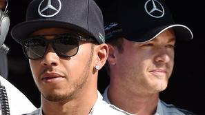 Lewis Hamilton in Nico Rosberg