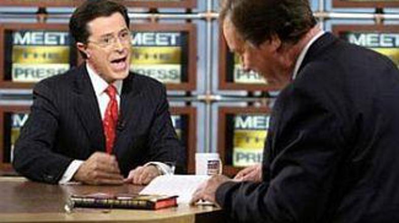 Colbert, ki je nekoč navduševal pri Daily Showu Jona Stewarta, je v nedeljo nasm