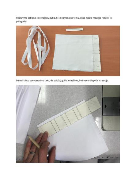 šivanje maske
