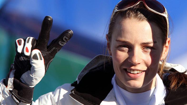 Tina je osvojeno medaljo posvetila tudi Petri Majdič. (Foto: www.alesfevzer.com)