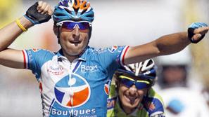 Pierrick Fedrigo se je razveselil zmage na 16. etapi letošnjega Toura. (Foto: Re