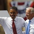 Barack Obama in Joseph Biden sta izvedla krstni nastop v javnosti. Obama je poud