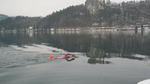Zimsko plavanje v Blejskem jezeru 