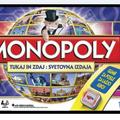 Monopoly  (Tukaj in zdaj),  29,99 evra. Od 8 let, od 3 do 4 igralci.