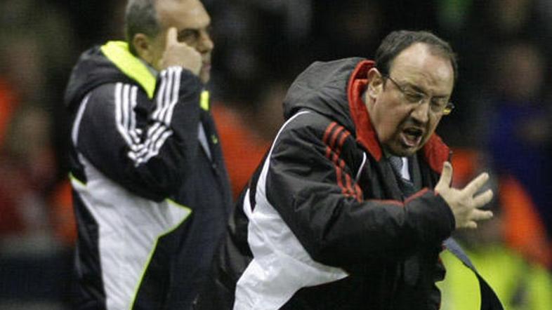 Avram Grant in Rafa Benitez med srečanjem na Anfieldu