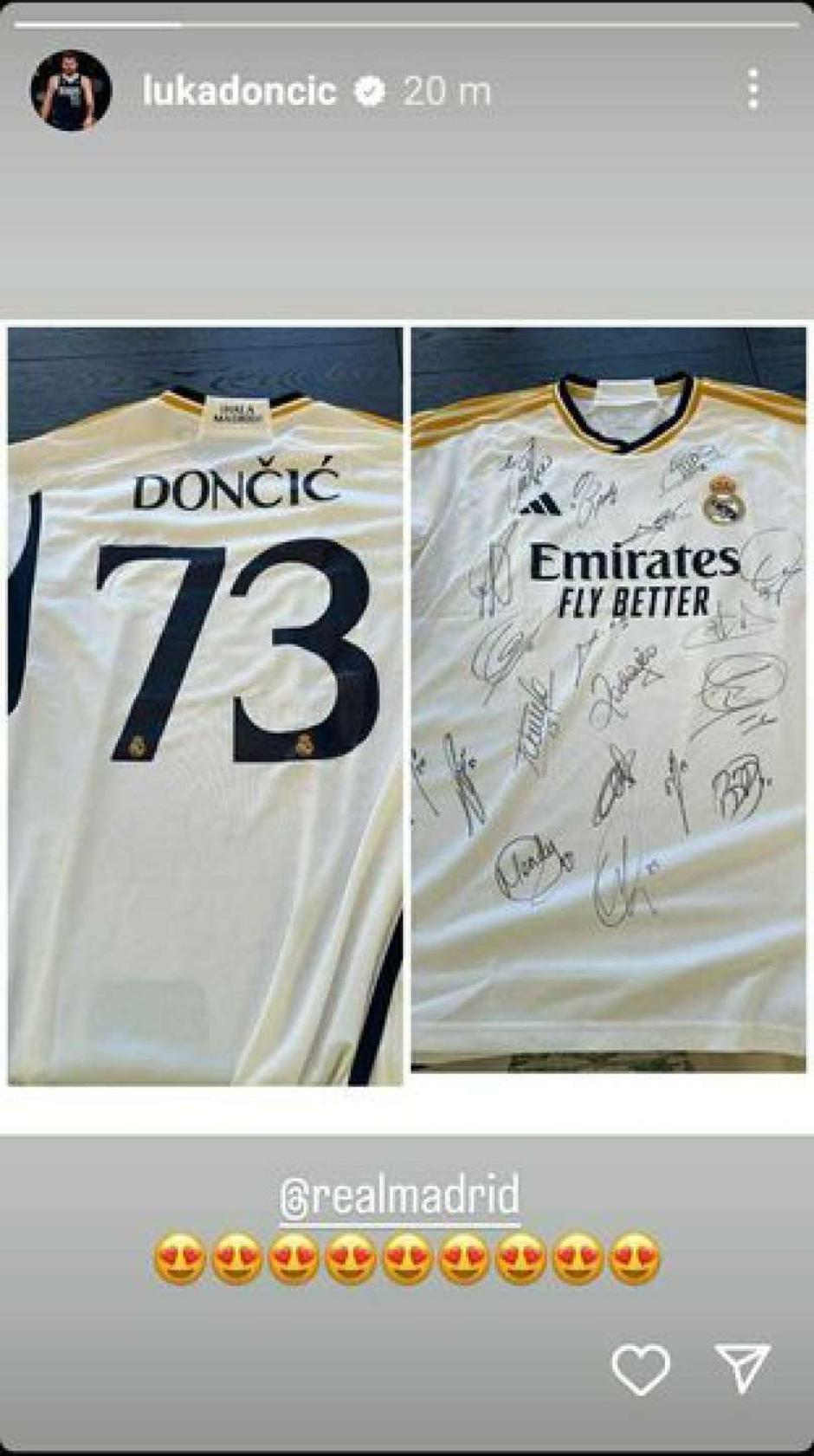 Luka Dončić Real Madrid 73 dres | Avtor: Instagram