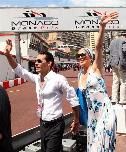 slavni na dirki Monako 2010 Jennifer Lopez Mark Anthony