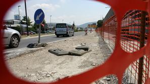 Ljubljanska cesta ob stadionu bo zaradi prenove predvidoma do konca septembra gr