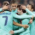 Lionel Messi Afellay Adriano Villa gol zadetek veselje slavje proslava proslavlj