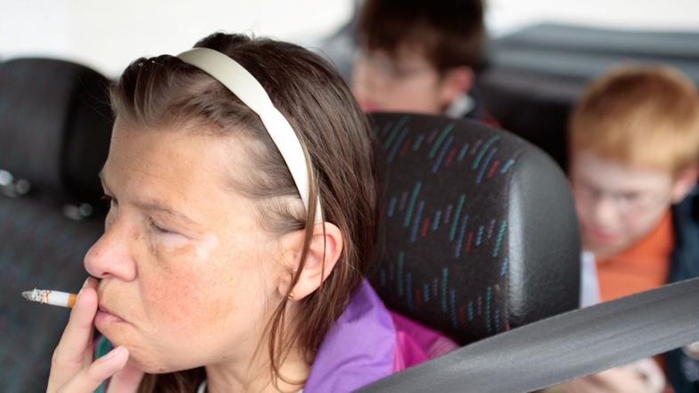 Kajenje v avtu, otroci