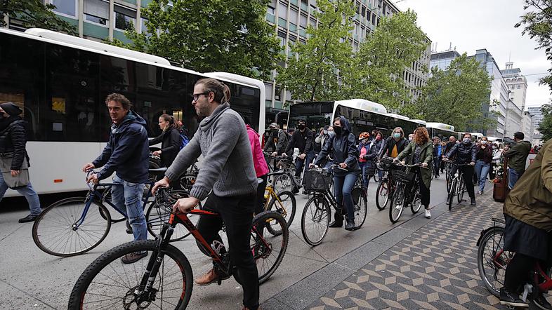 tretji protivladni protest v Ljubljani