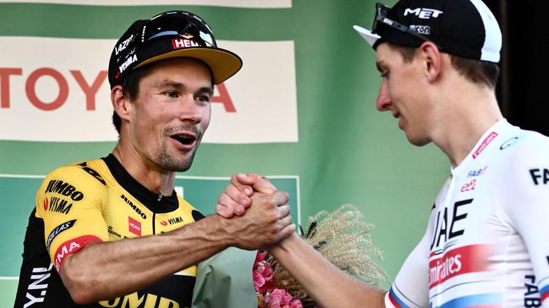 Primož Roglič in Tadej Pogačar