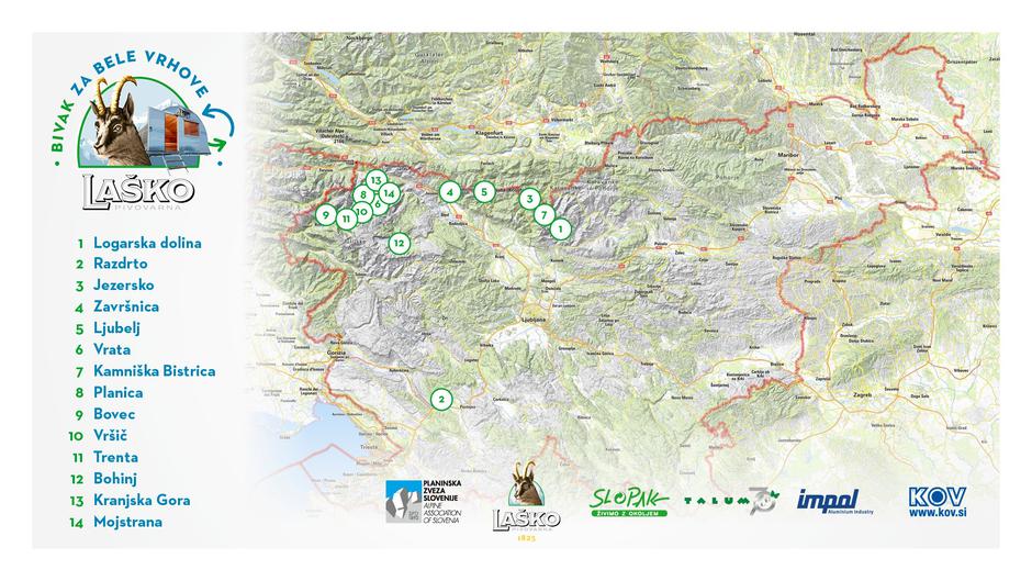 zemljevid zabojnikov | Avtor: Pivovarna Laško Union