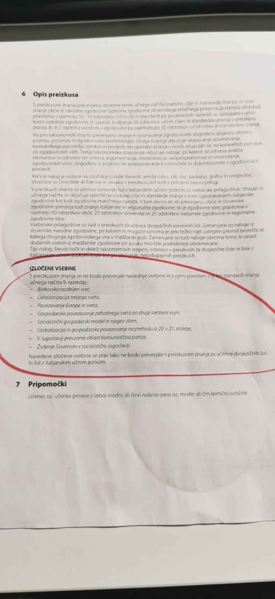 Navodila za NPZ iz zgodovine | Avtor: Bralec