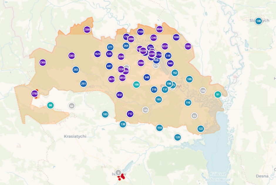 Mapa radioaktivnega sevanja | Avtor: 