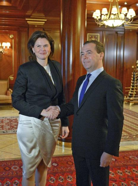 Alenka Bratušek Dmitrij Medvedjev