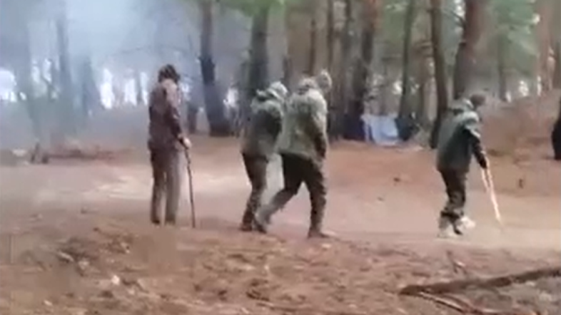 Ruski vojak na berglah