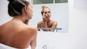 obraz, staranje, gube, koža