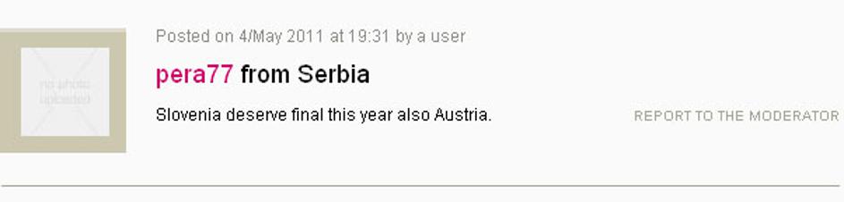 komentar Maja Keuc Eurosong