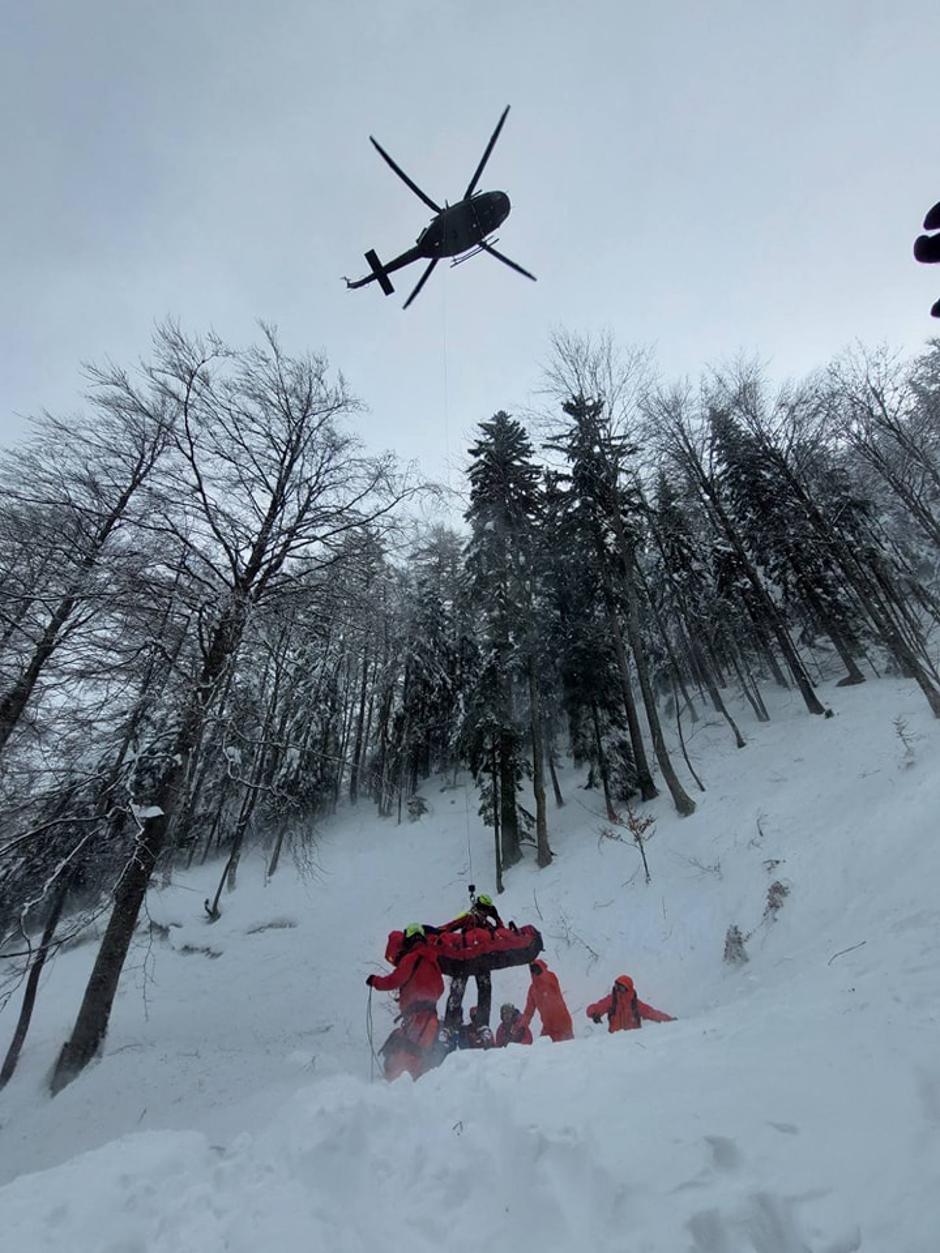 Uršlja gora, reševanje, snežni plaz, gorski reševalci | Avtor: GRS Koroške