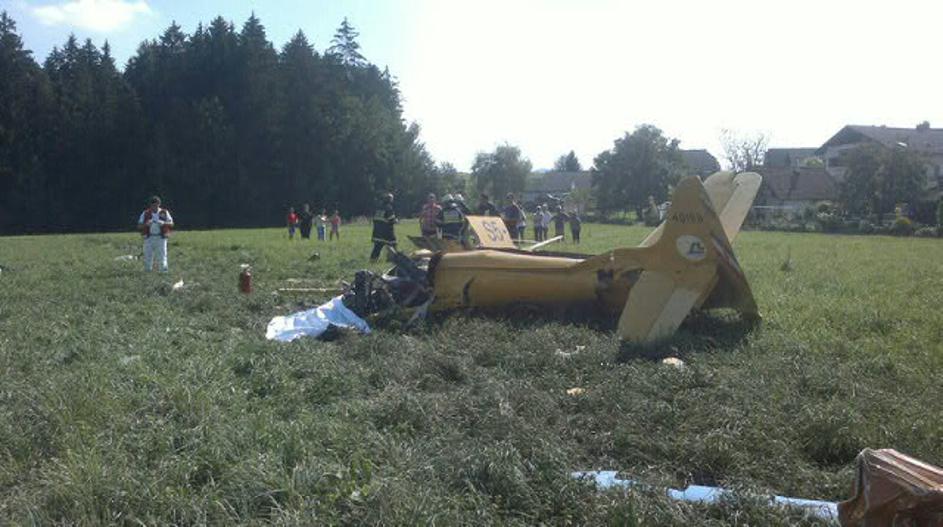 Strmoglavljenje letala pri Slovenj Gradcu.