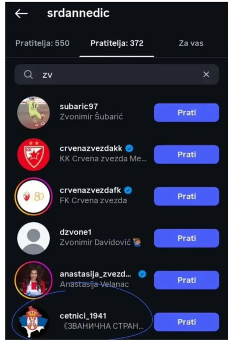 Srđan Nedić IG sledi | Avtor: Instagram