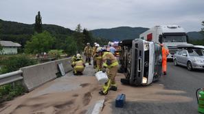 Prometna nesreča na avtocesti Celje - Maribor.