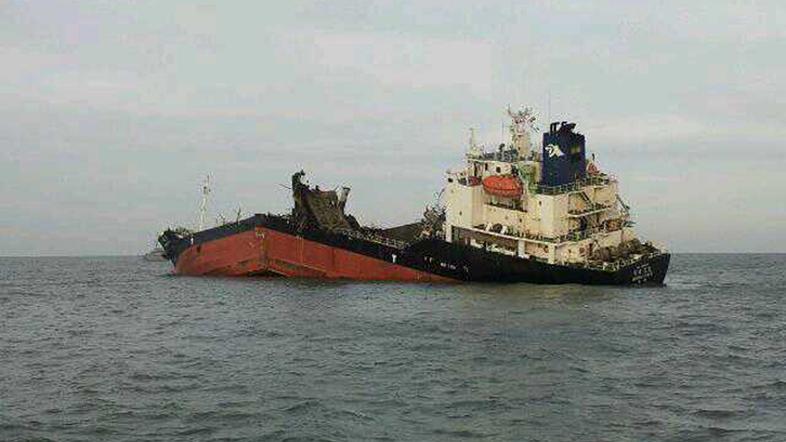 Nesreča na ladji ob korejski obali.
