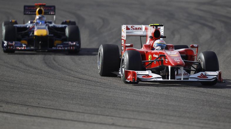 VN bahrajna trening fernando Alonso Vettel Ferrari Red Bull