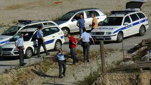 gradbišče in policija