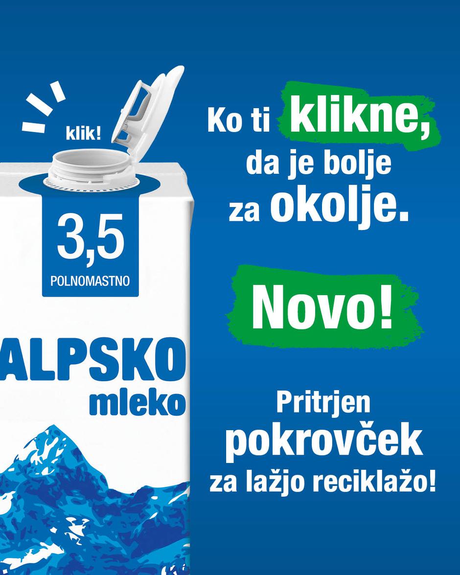 alpsko mleko nov pokrovček | Avtor: Ljubljanske mlekarne