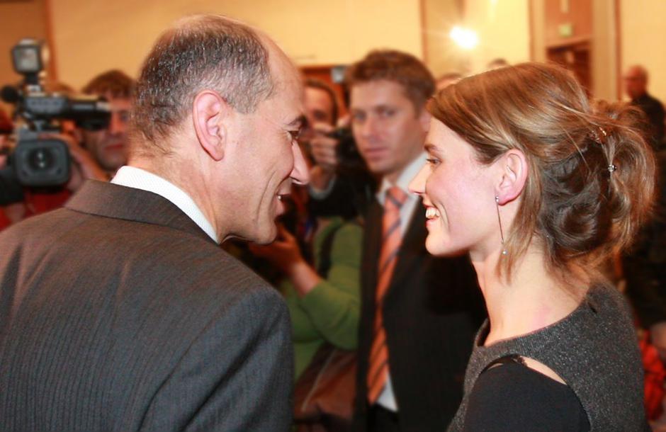 Janez Janša in Urška Bačovnik | Avtor: Boštjan Tacol