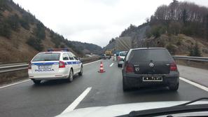 Prometna nesreča na Dolenjki