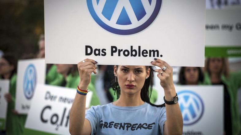 Protest Greenpeace proti Volkswagnu