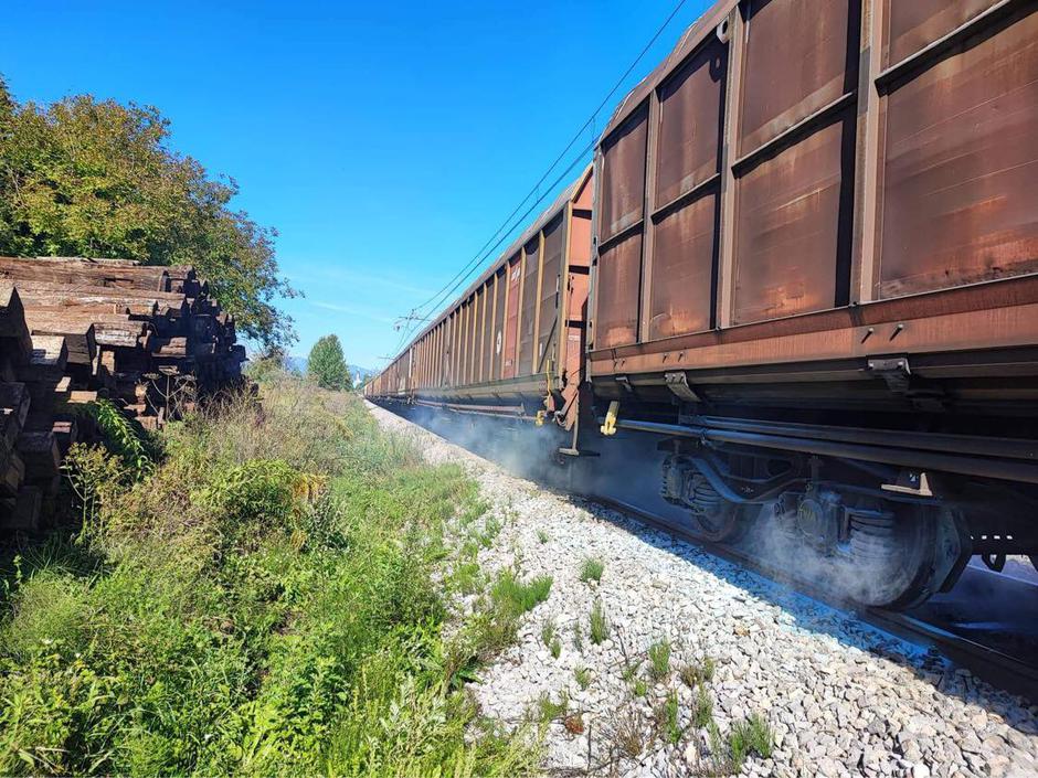 požar, železnica, Medvode, tovorni vlak | Avtor: PGD Preska-Medvode