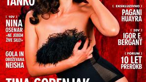 Tina Gorenjak na naslovnici Playboya ob 10-letnici izhajanja v slovenskem jeziku