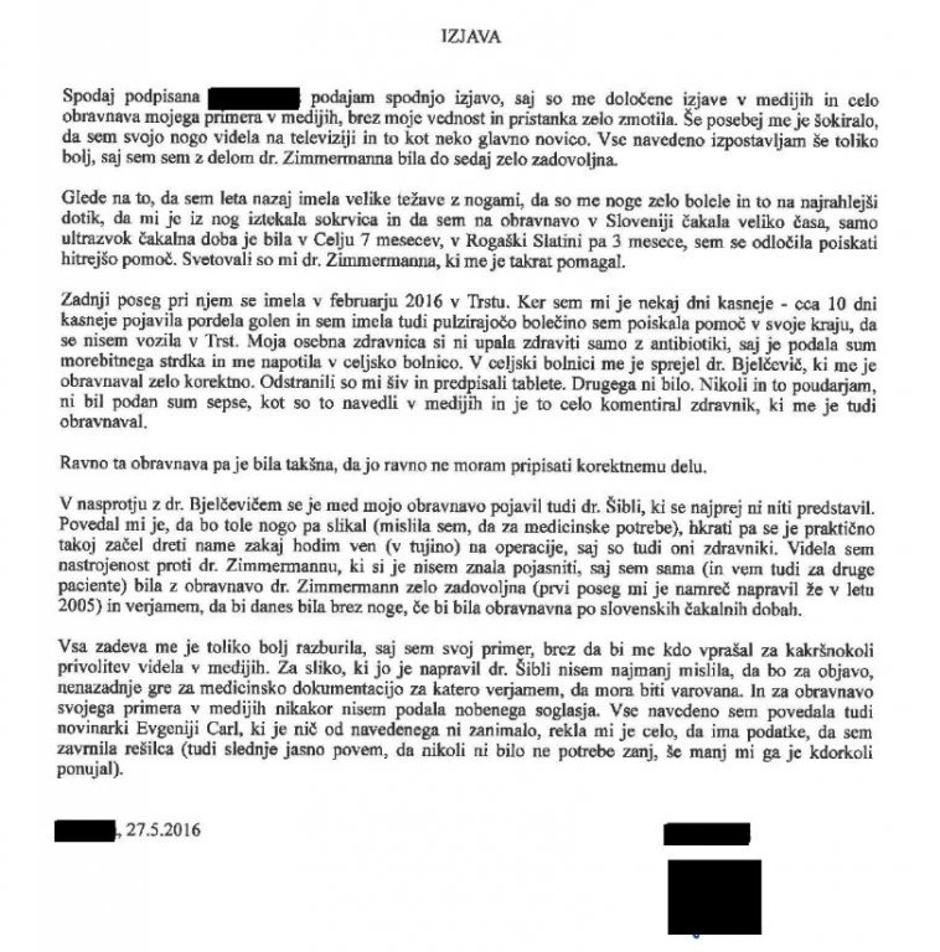 pismo bolnice | Avtor: J. Z.