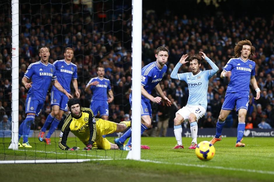 Silva Cahill Čech Manchester City Chelsea | Avtor: Reuters